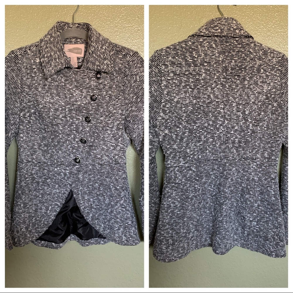 Houndstooth textured peacoat, tulip front